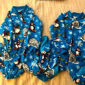 Matching fleece pajamas